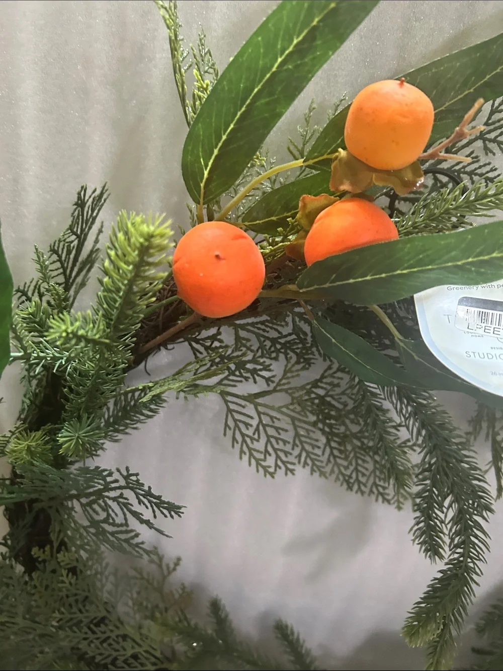 Studio McGee 26” Greenery with Persimmon Botanical Wreath